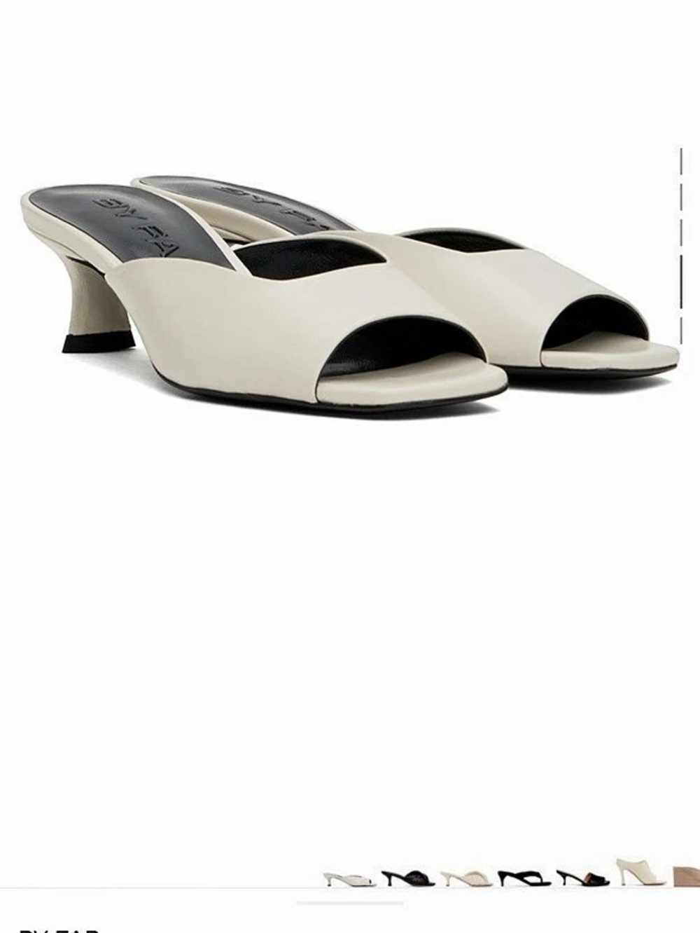 BY FAR Wendy White Mules EU 40 Like New